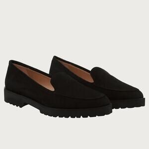 ANDREA CARRANO CARRO BLACK SUEDE ELEGANT LOAFERS SIZE 38.5 NWOB